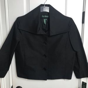 NWT Lauren Ralph Lauren Black Crop Jacket